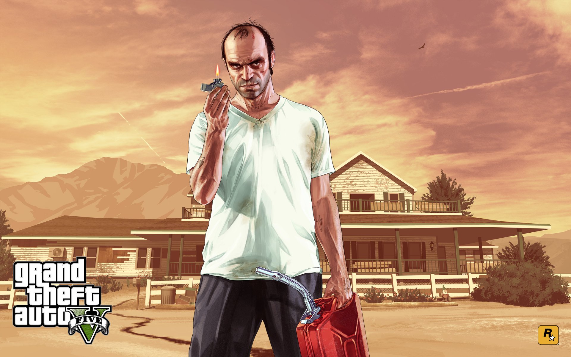 grand theft auto v trevor philips art maison feu