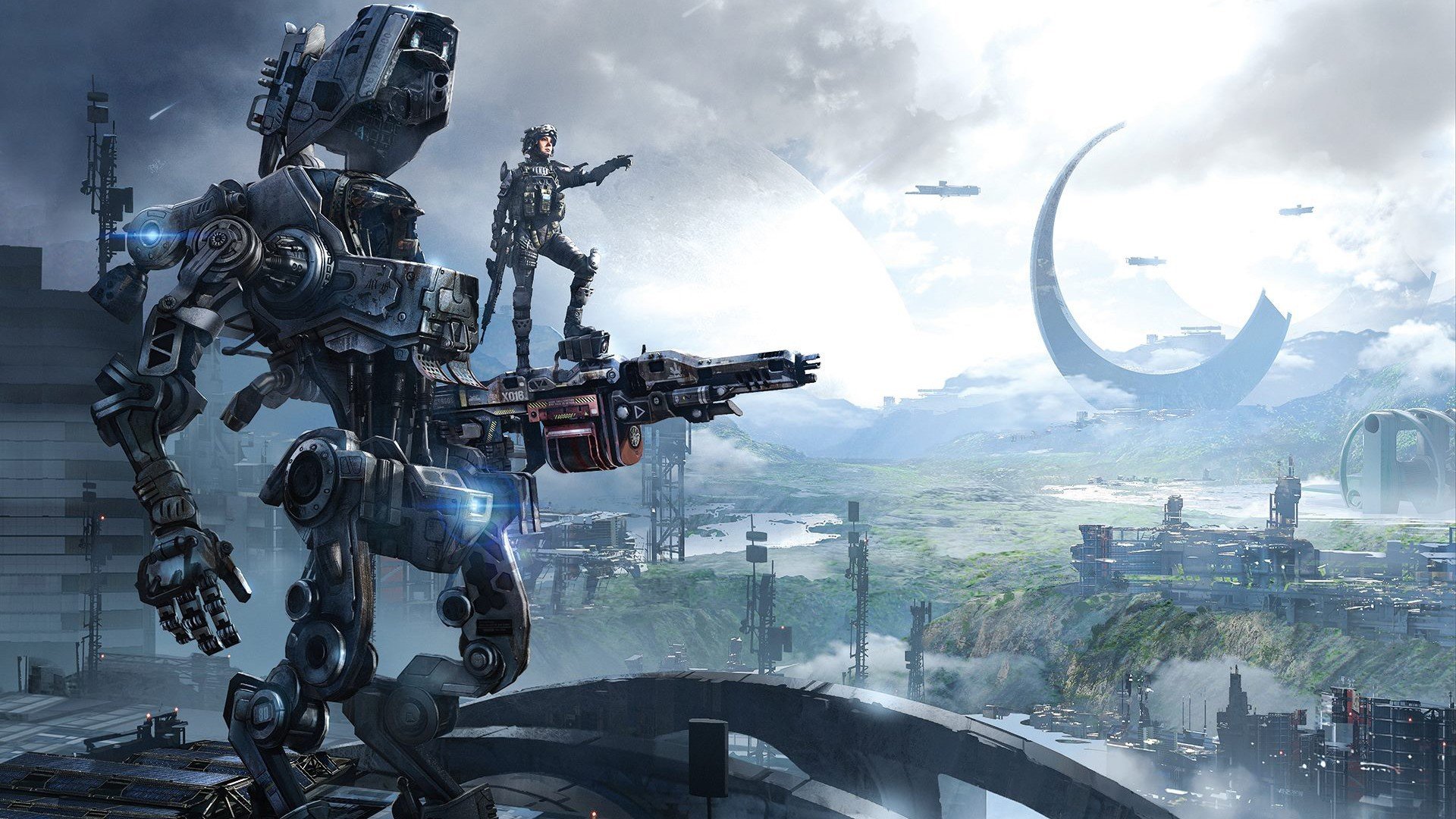 titanfall: bordo frontier respawn intrattenimento electronic arts ea robot soldato titan pilota edifici armi cacciatore equipaggiamento dlc titanfall