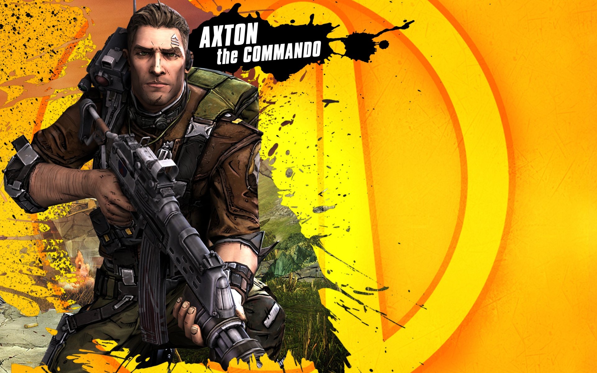 borderlands 2 fps rpg unreal engine 3 gearbox software 2k games акстон commando лого пушка оружие взгляд