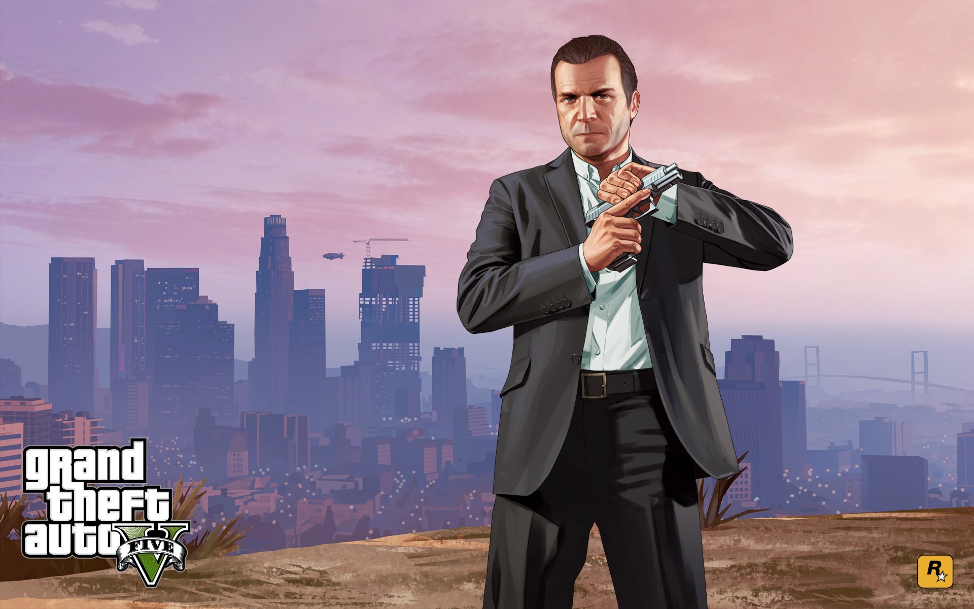 grand theft auto v michael art los santos rockstar games gta