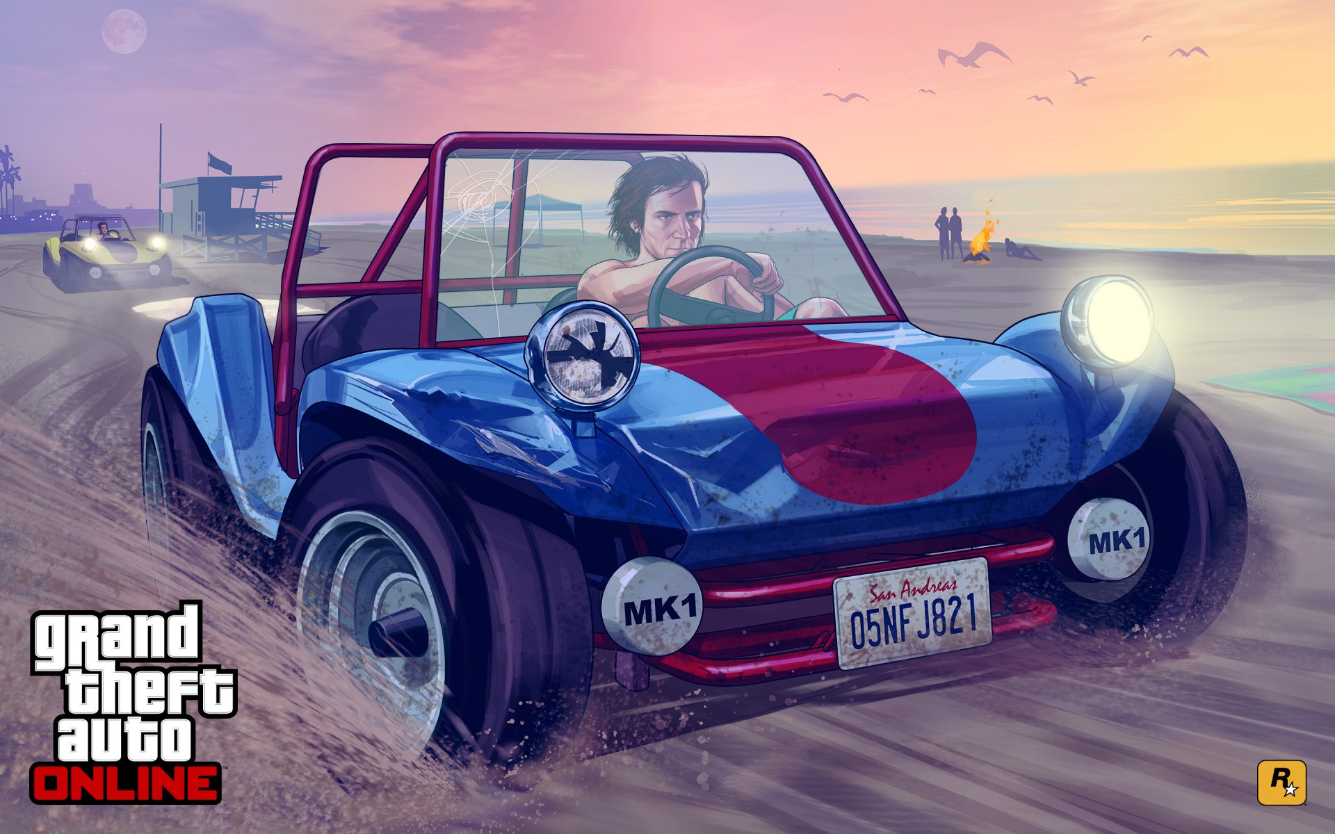 grand theft auto v gta internet art samochód plaża