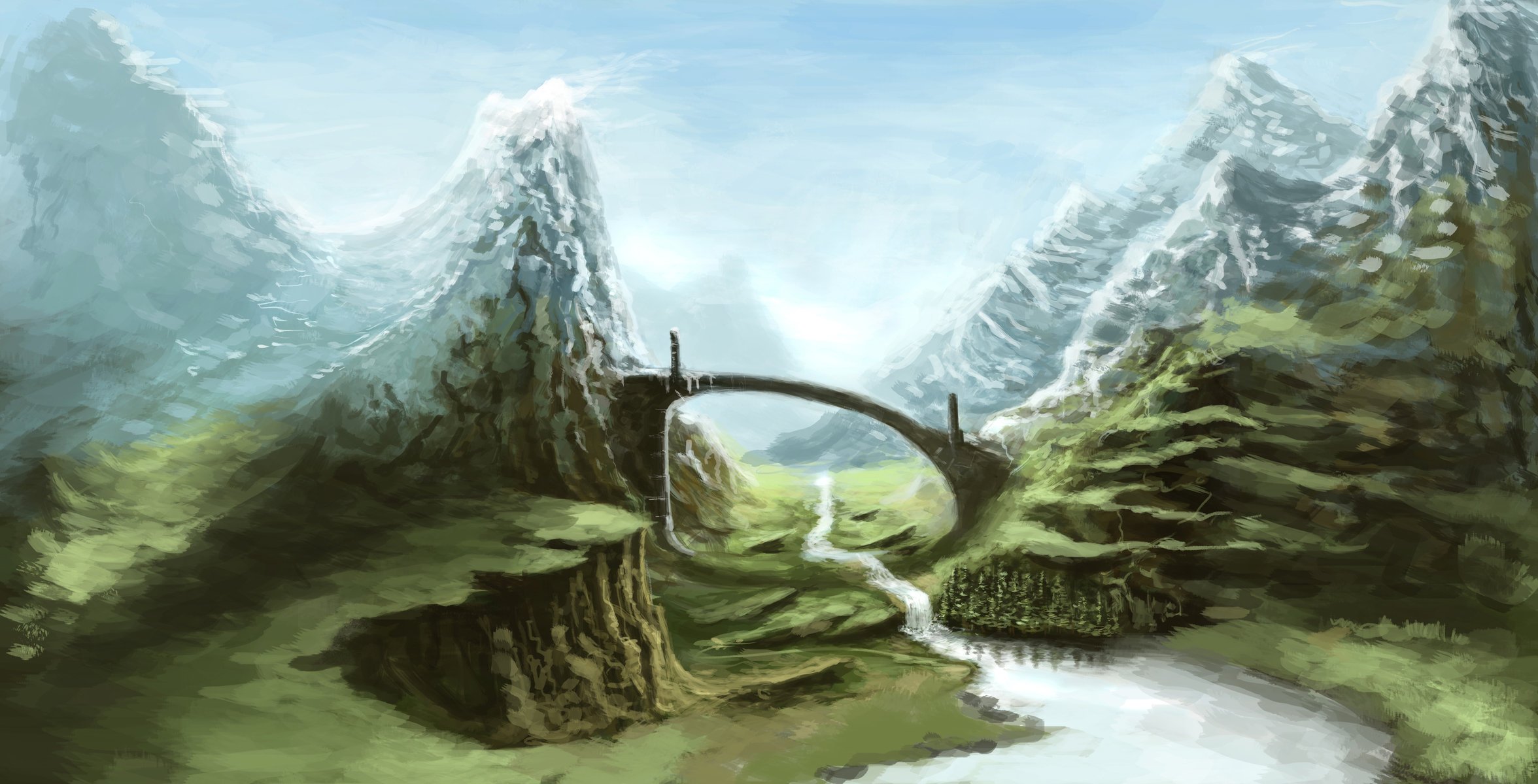 kyrim naturaleza skyrim puente