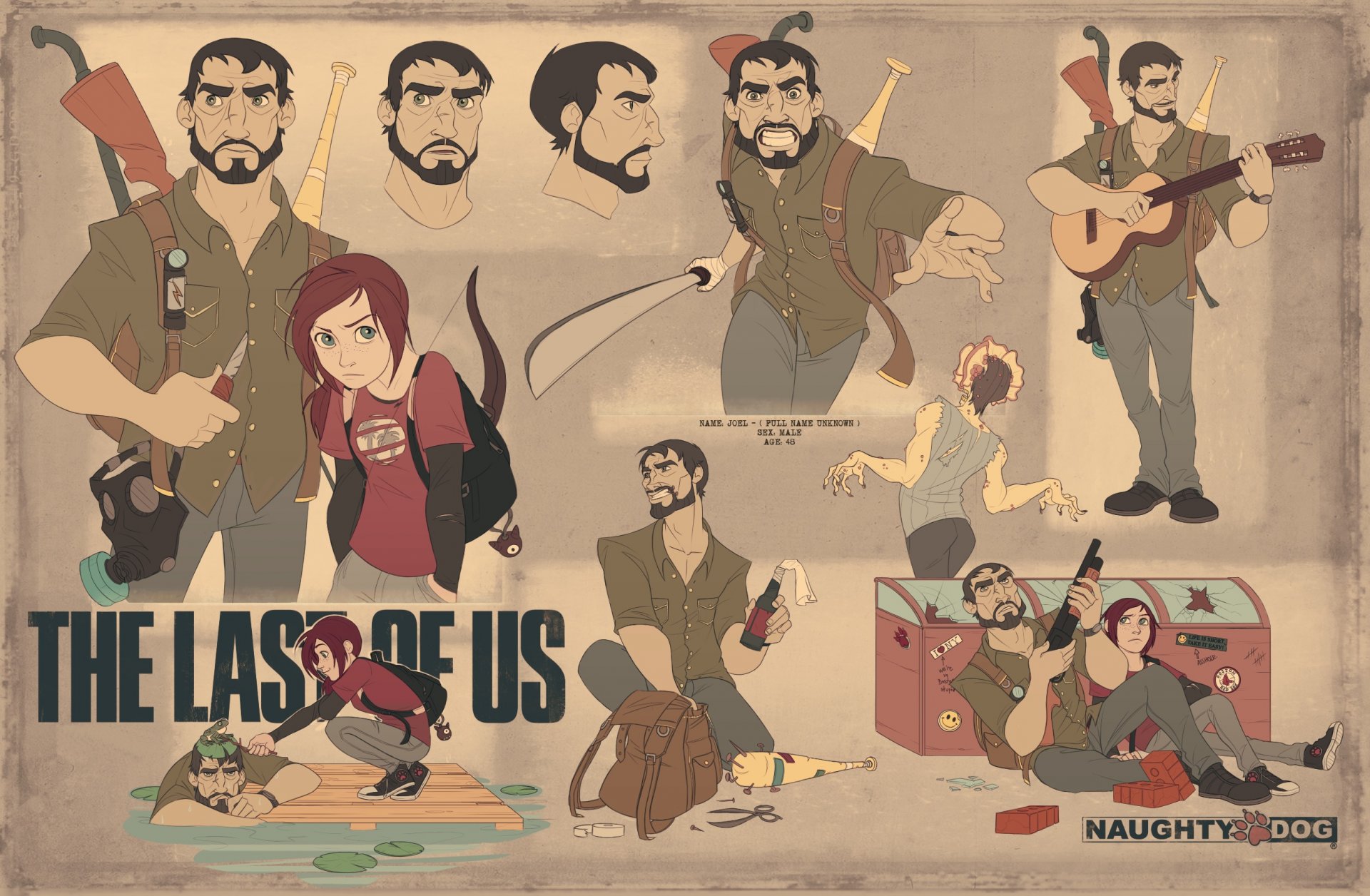 weapons art naughty dog playstation 3 joel ellie the last of us one of u