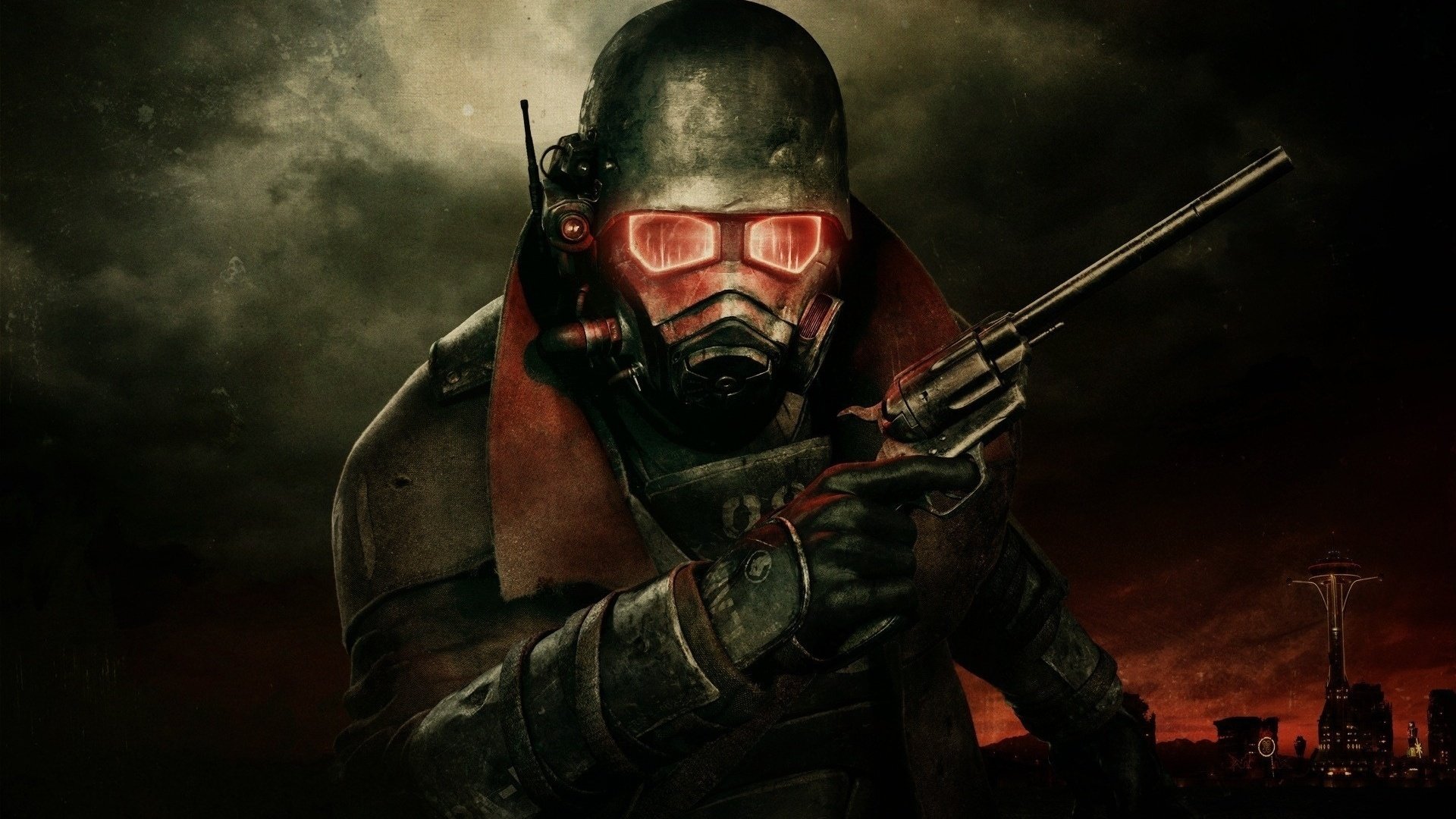 fallout: new vegas ranger weteran ncr ugrupowanie nowa kalifornia rewolwer hełm respirator