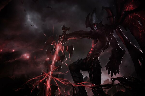 Bloodthirsty monster warrior Aatrox