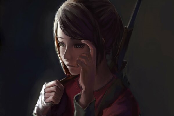 La joven Ellie de The Last of Us con una escopeta