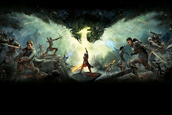 Epic screensaver from the dragon age game