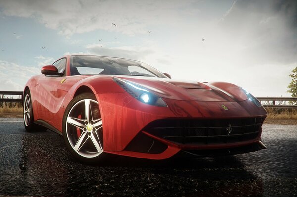 FERRARI F12 berlinetta superdeportivo RÁPIDO en color ROJO