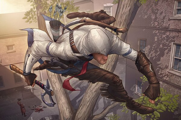 Imagen Toon hombre en el árbol assassins creed 3