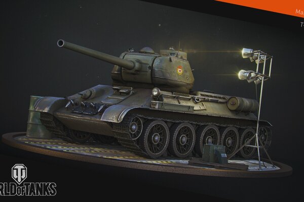 Т-34-85 из World of Tanks вид сбоку