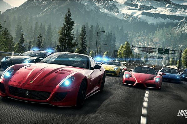 Die Serie ist need for speed. Wettbewerb der Rivalen