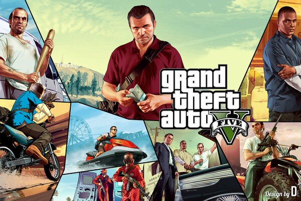 GTA 5 Trevor, Michael e Lincoln copertina