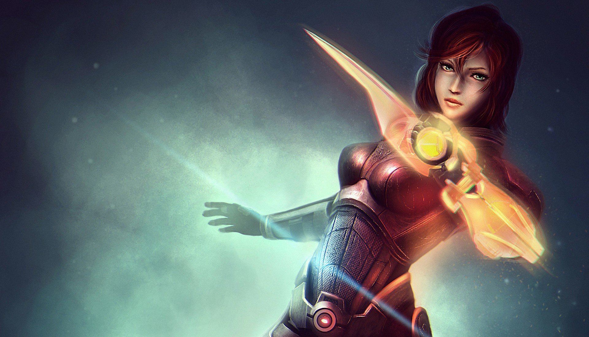 arte comandante shepard mass effect chica fondo armadura