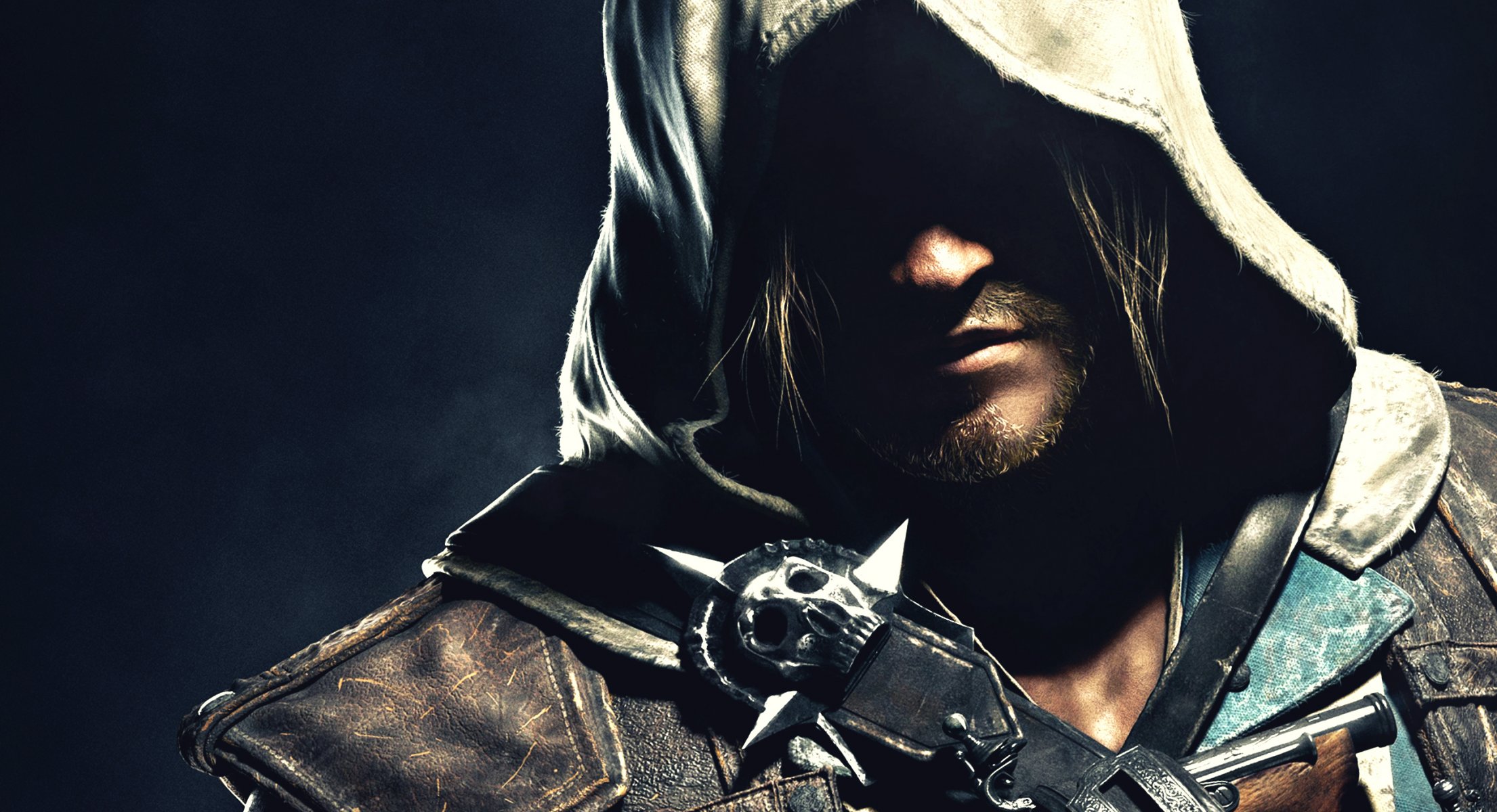 assassin creed iv: black flag edward kenway edward kenway capot visage ombre