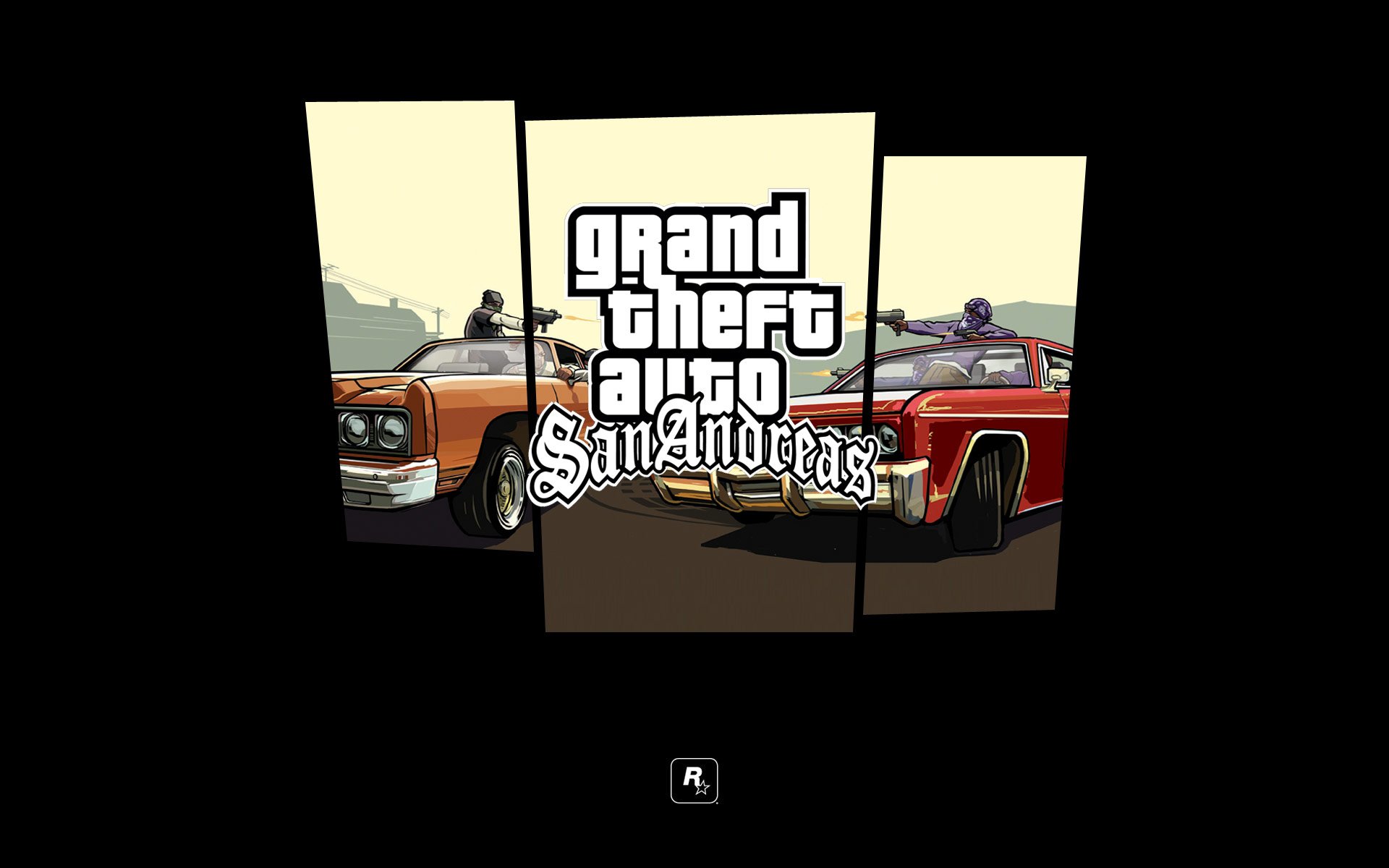 gta san andreas grand theft auto gang ballas gang grove street tir voitures logo rockstar