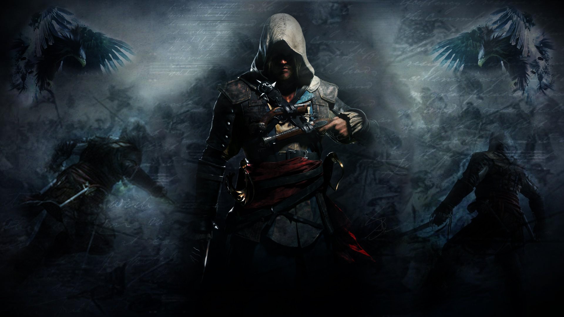 assassin s creed iv: black flag edward kenway edward kenway jeu capchon arme corbeaux bataille