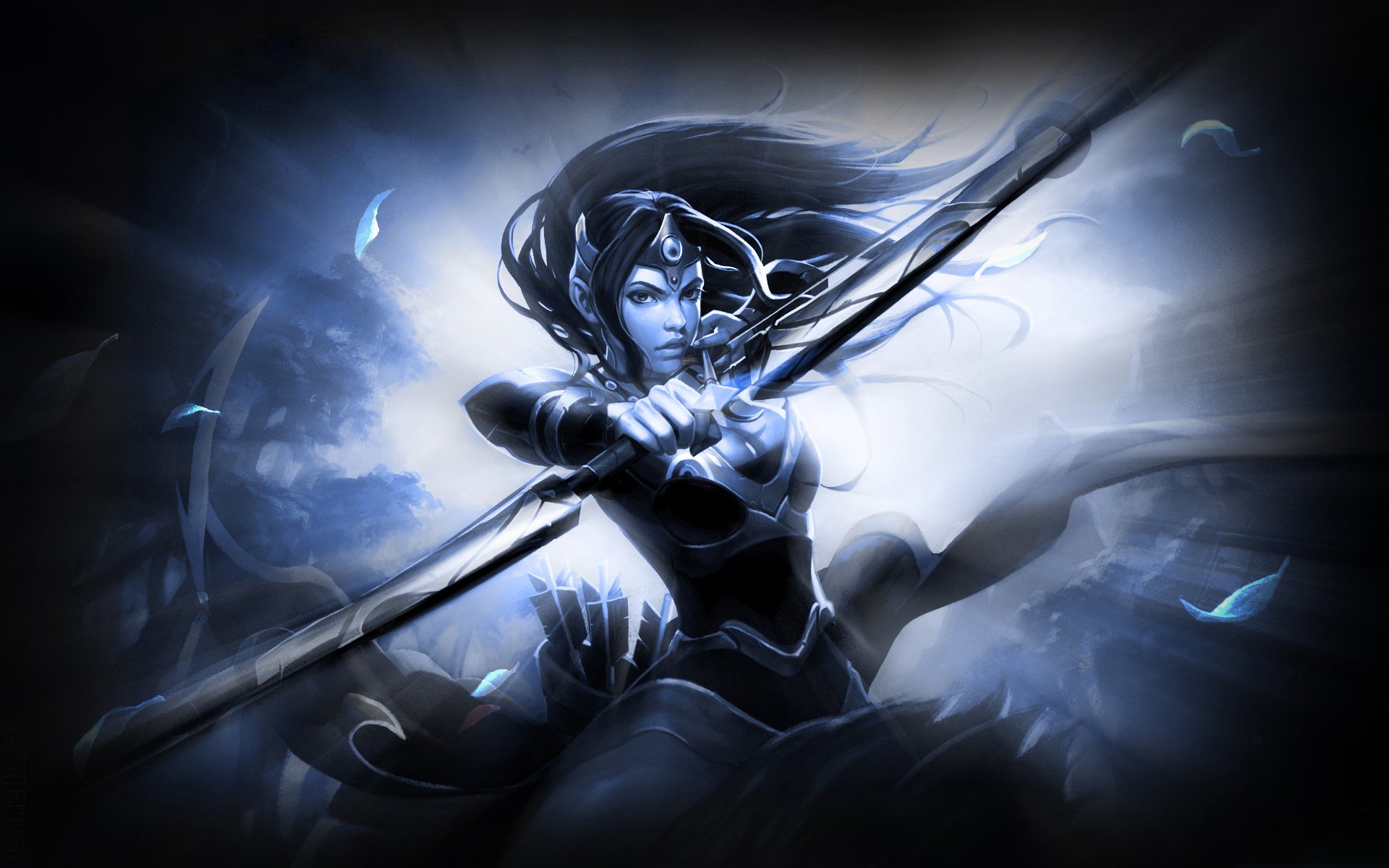 defense of the ancients dota mirana princess of the moon girl riding armour torment shot leaves light