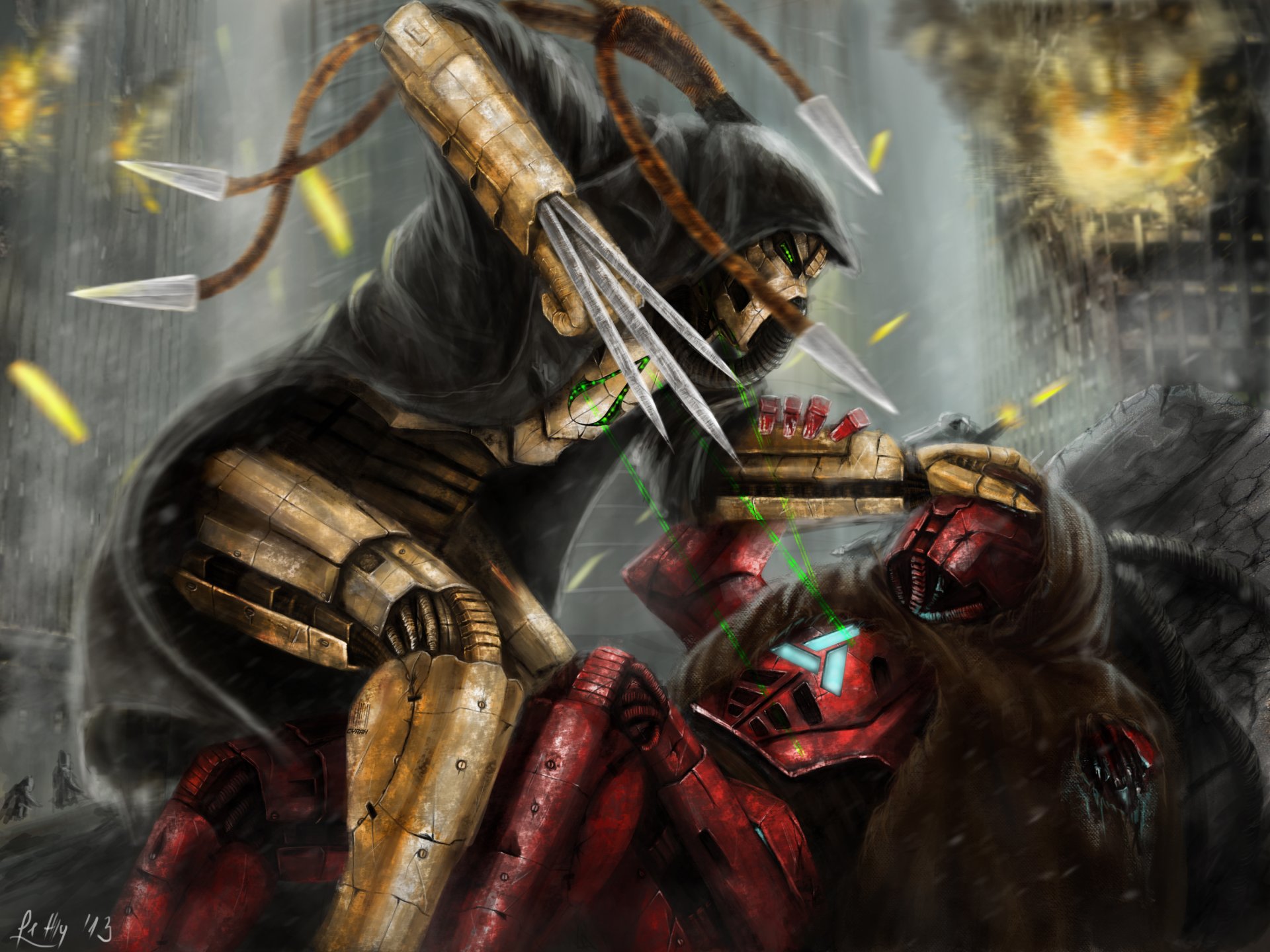 mortal kombat arte gioco cyrax settore battaglia esplosione