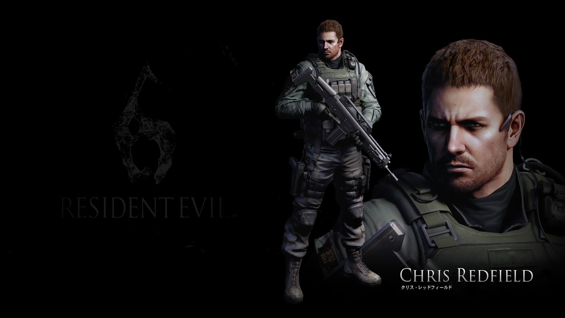 resident evil 6 resident evil chris redfield czarne tło