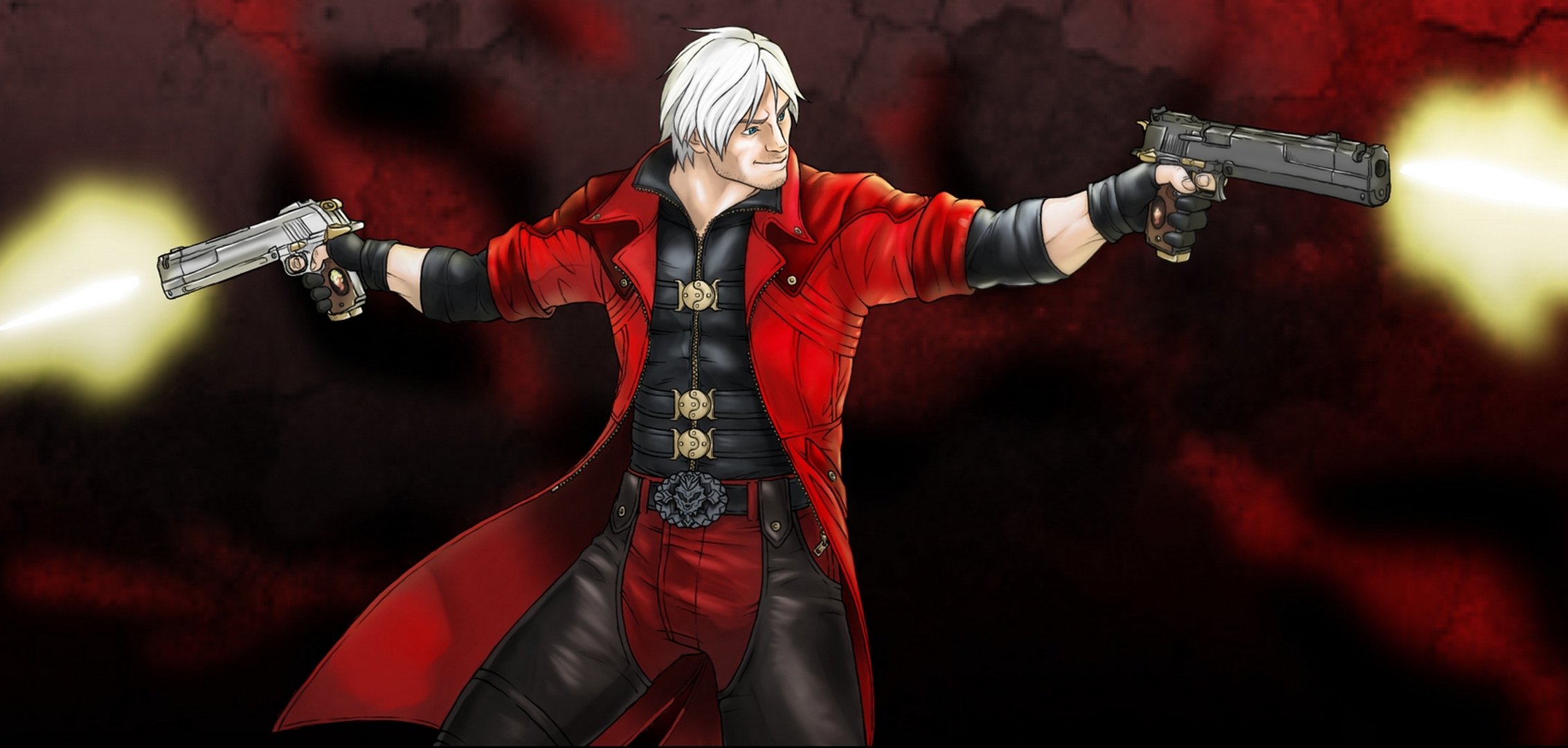 devil may cry dmc dante blanco pelo pistolas capcom