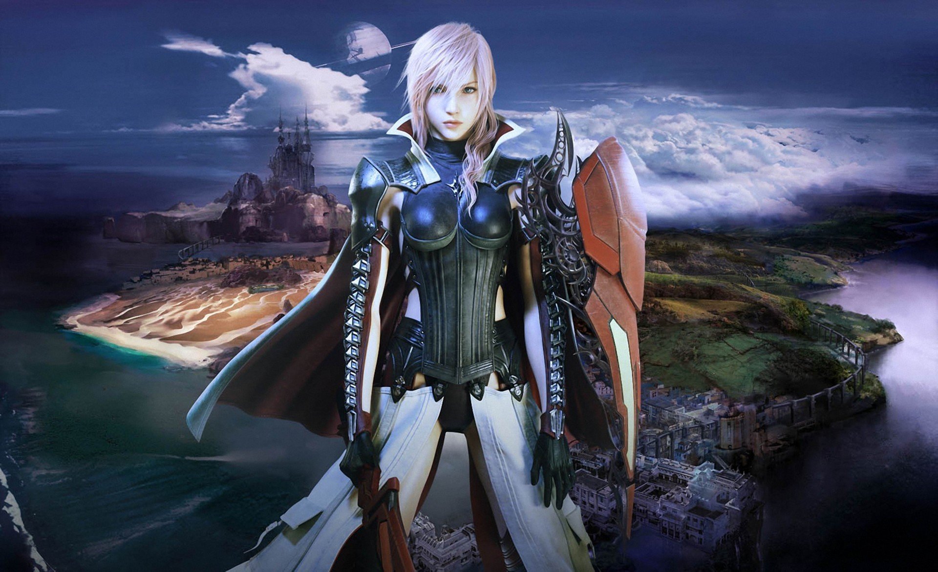 lightning returns final fantasy xiii girl armor water town