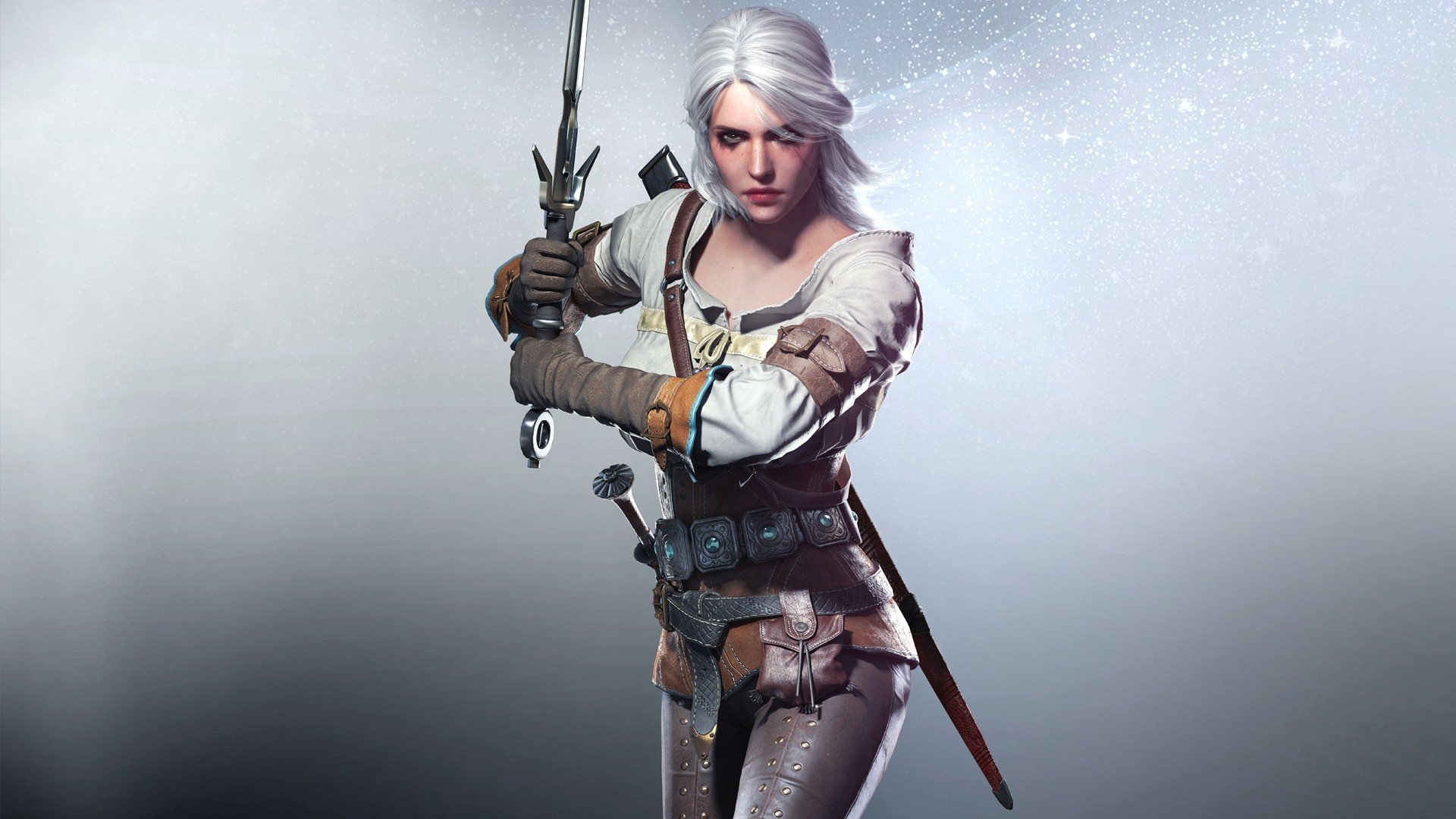 witcher 3: chasse sauvage witcher 3: chasse sauvage cd projekt rouge witcher épée fille vue ciri cicatrice zirael