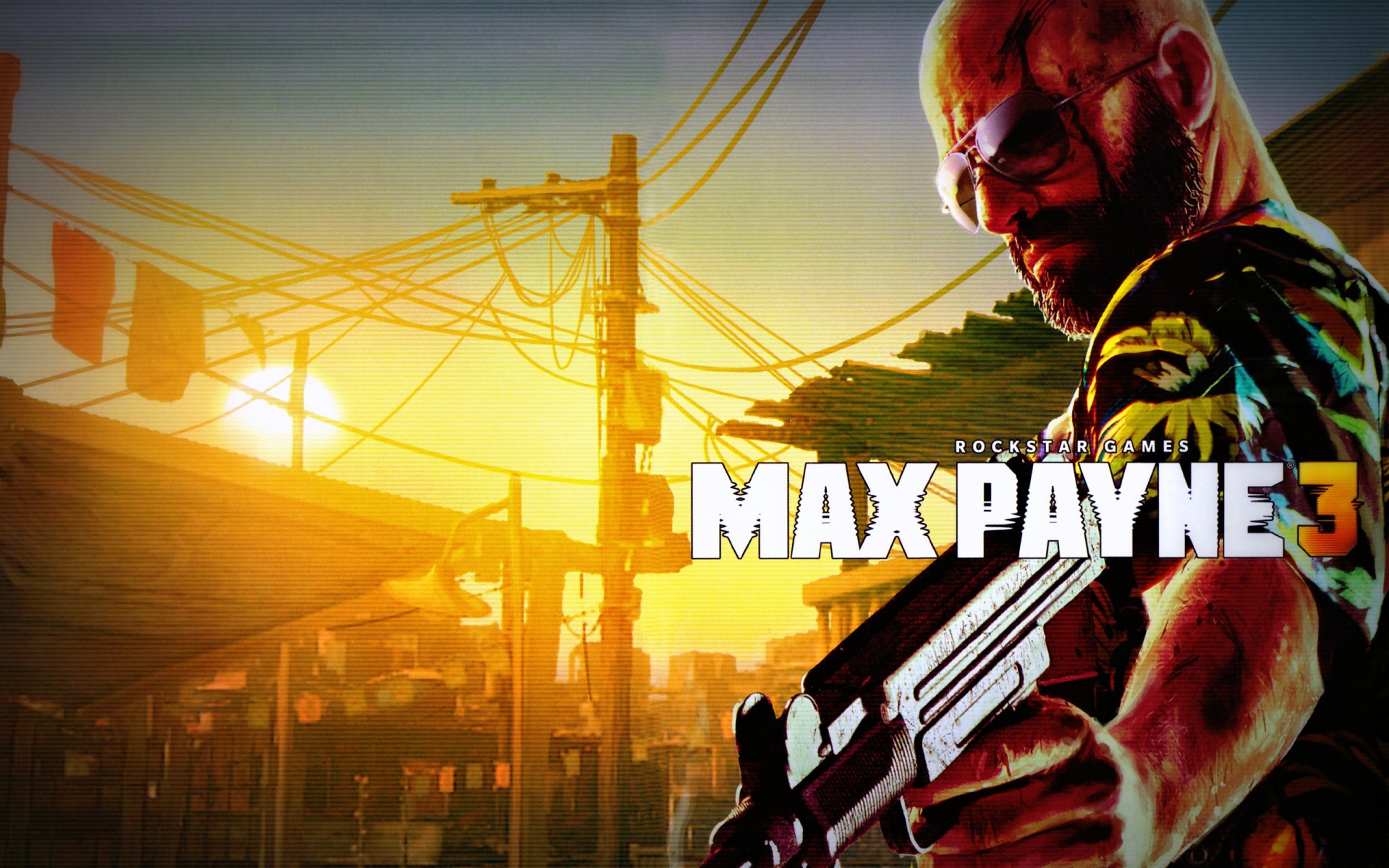 max payne 3 broń usg łysy okulary krew rockstar game