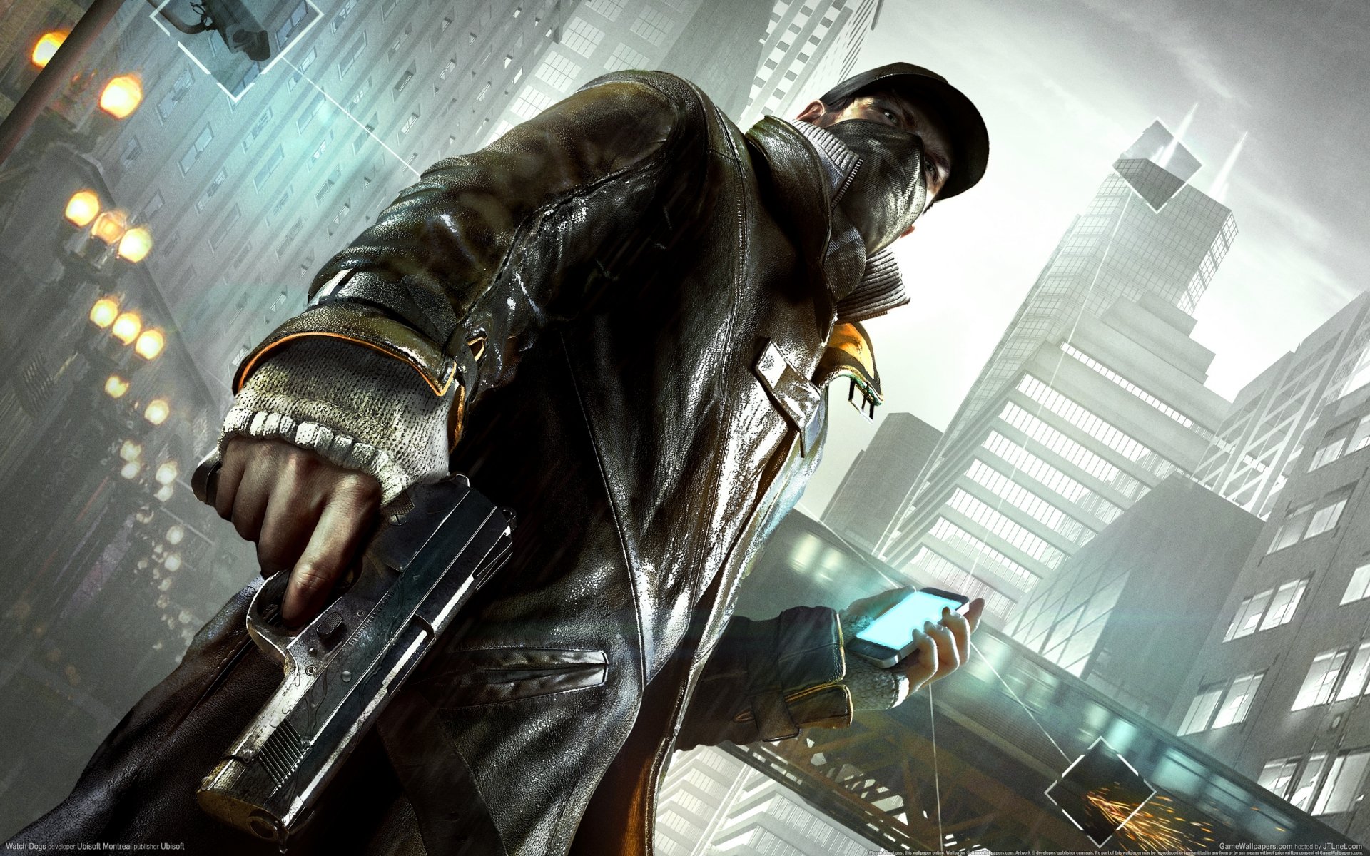 watch dogs wachhunde aiden pierce stadt telefon pistole kamera überwachung kommunikation