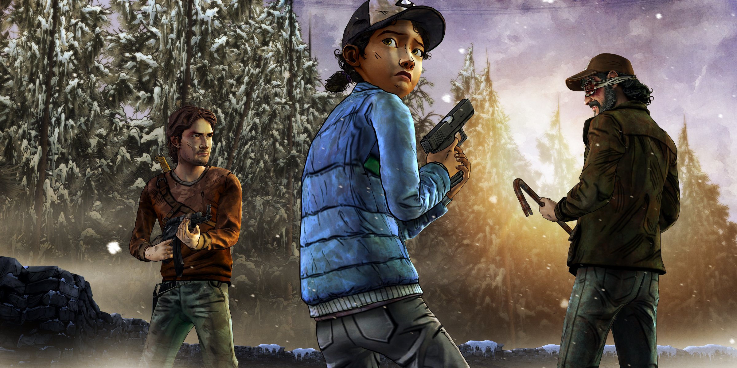 the walking dead: saison 2 telltale games série de jeux fidèles zombies survivants situation armes look clémentine luke kenny épisode 4