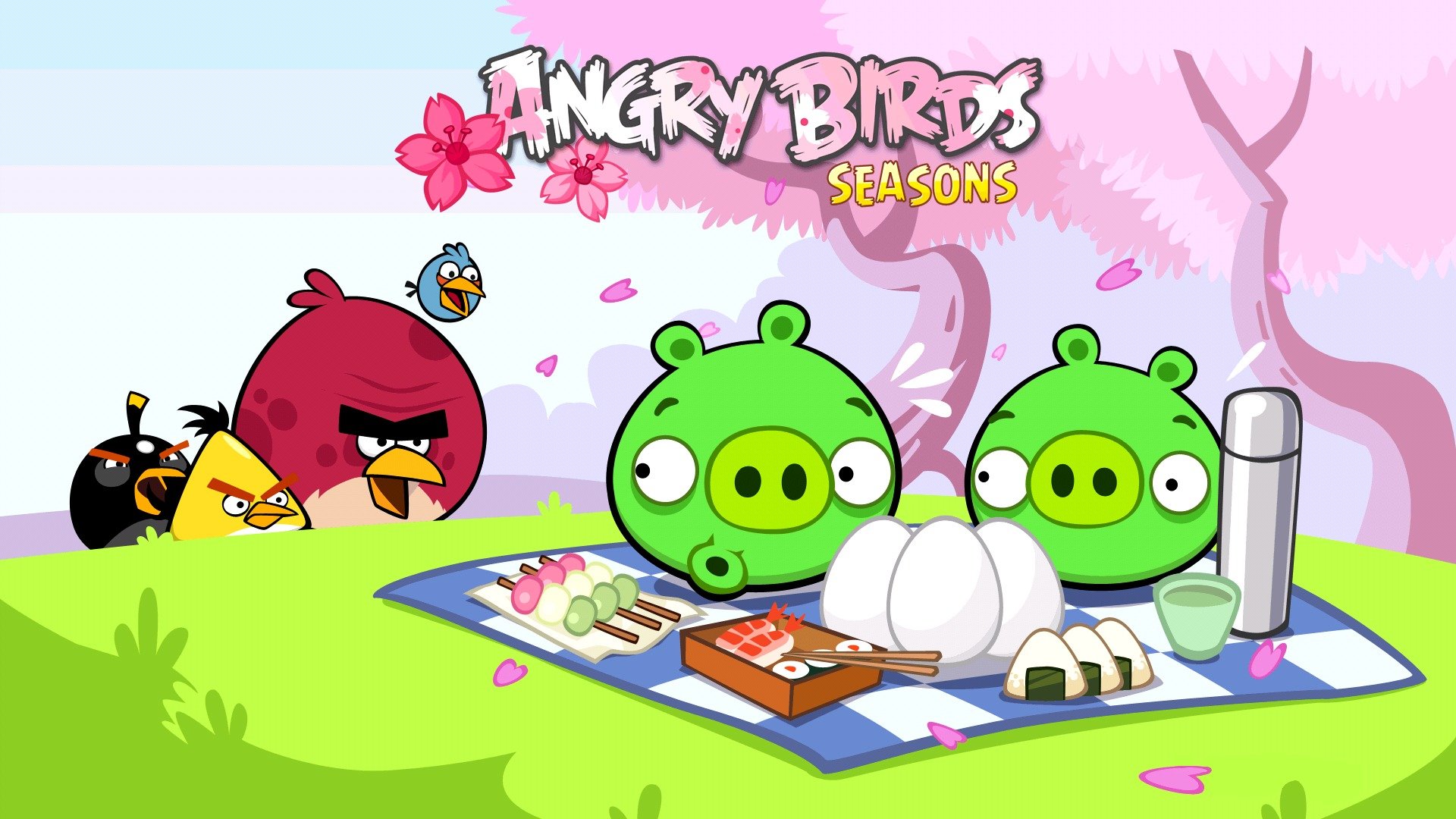 gioco angry birds seasons angry birds uccelli maiali uova picnic