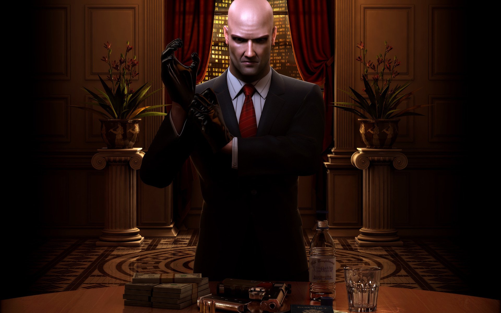 hitman argent de sang argent de sang costume gants pistolet cravate io interactive agent 47