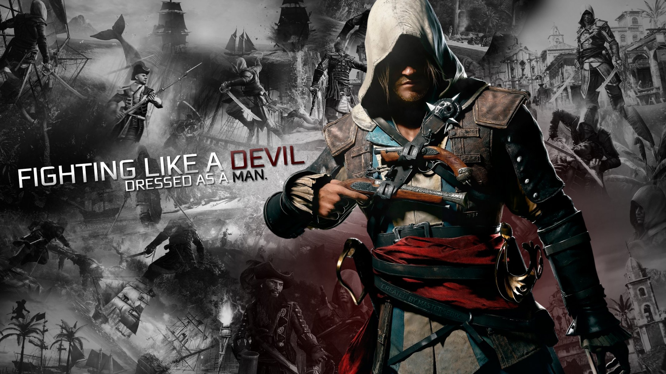 assassini fede iv nero bandiera edward kennway ubisoft pirata collage mastersebix