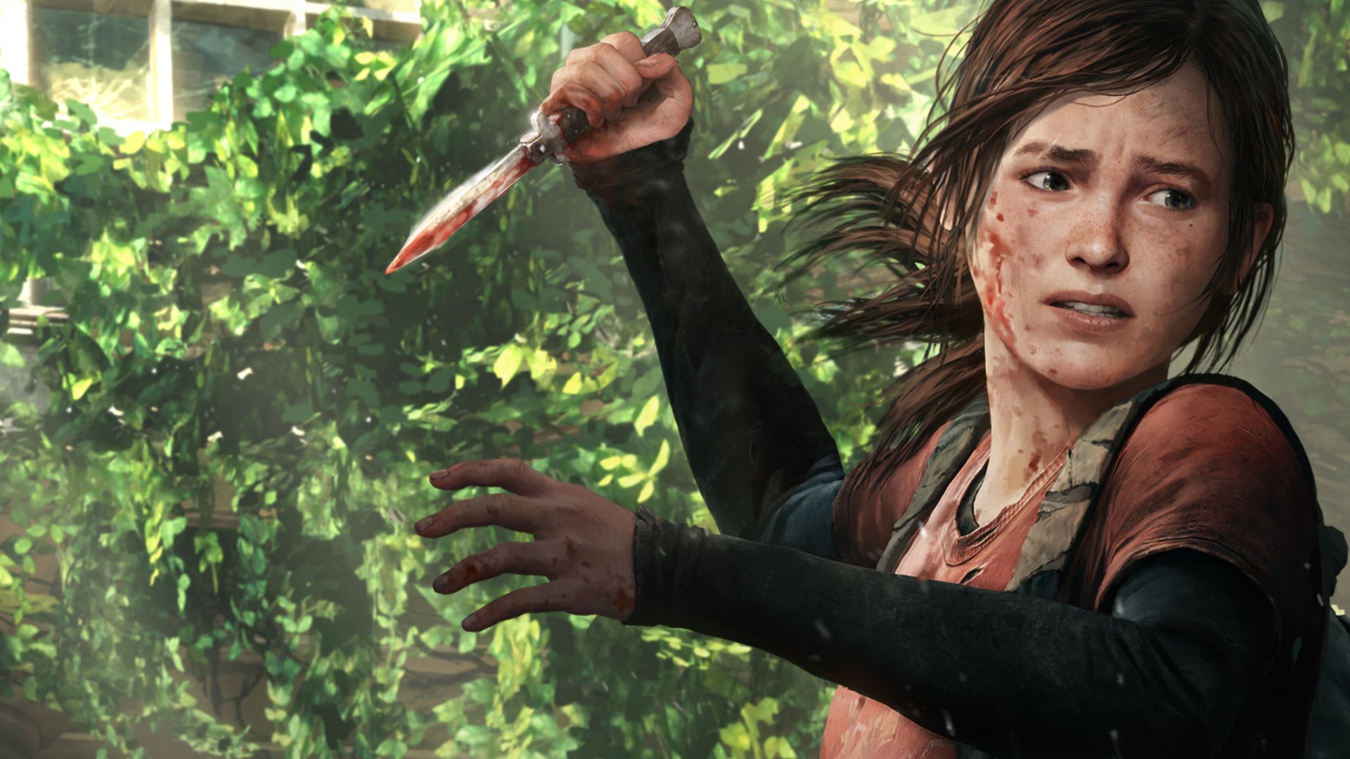 el último de nosotros ellie arte juego mirada sangre cuchillo arma