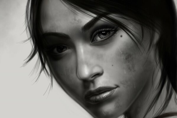 Lara Croft with beautiful eyes