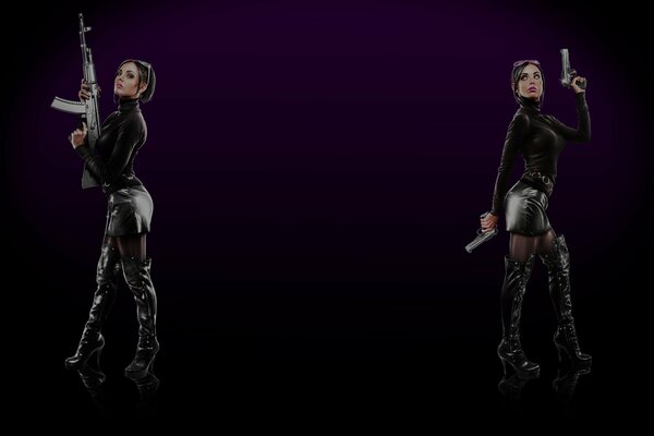 Saints row the third profile background with viola and kiki