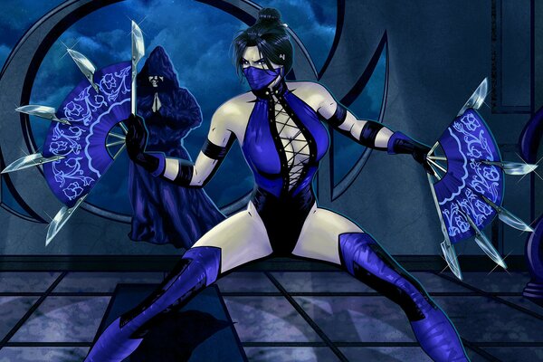 Titan with blue mortal Kombat