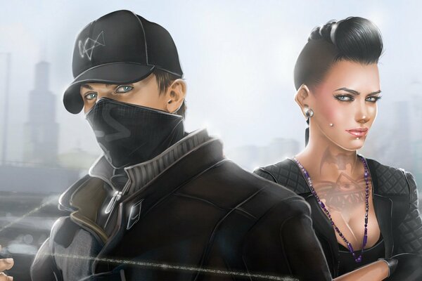 Aiden Pierce und Clara Lille von Watch Dogs