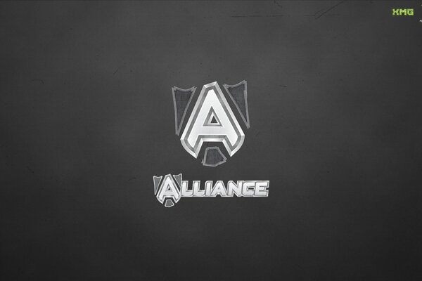 Логотип alliance - эстетика на черном