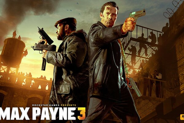 Max payne 3. deathmatch. rockstar games. dlc. макс пэйн бой заключённый на небесах. бандиты с автоматами, узи, дезерт