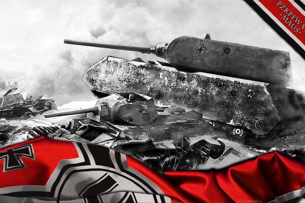 Obiekt artystyczny z gry World of Tanks. Niemiecki czołg