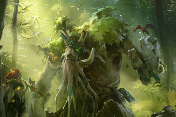 Derovo tree in the forest from Dota2