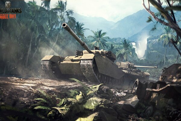 The action of the game world of tanks takes place in the jungle