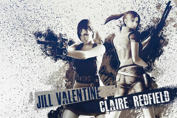 Jill Valentine und Claire Redfield, Rücken an Rücken