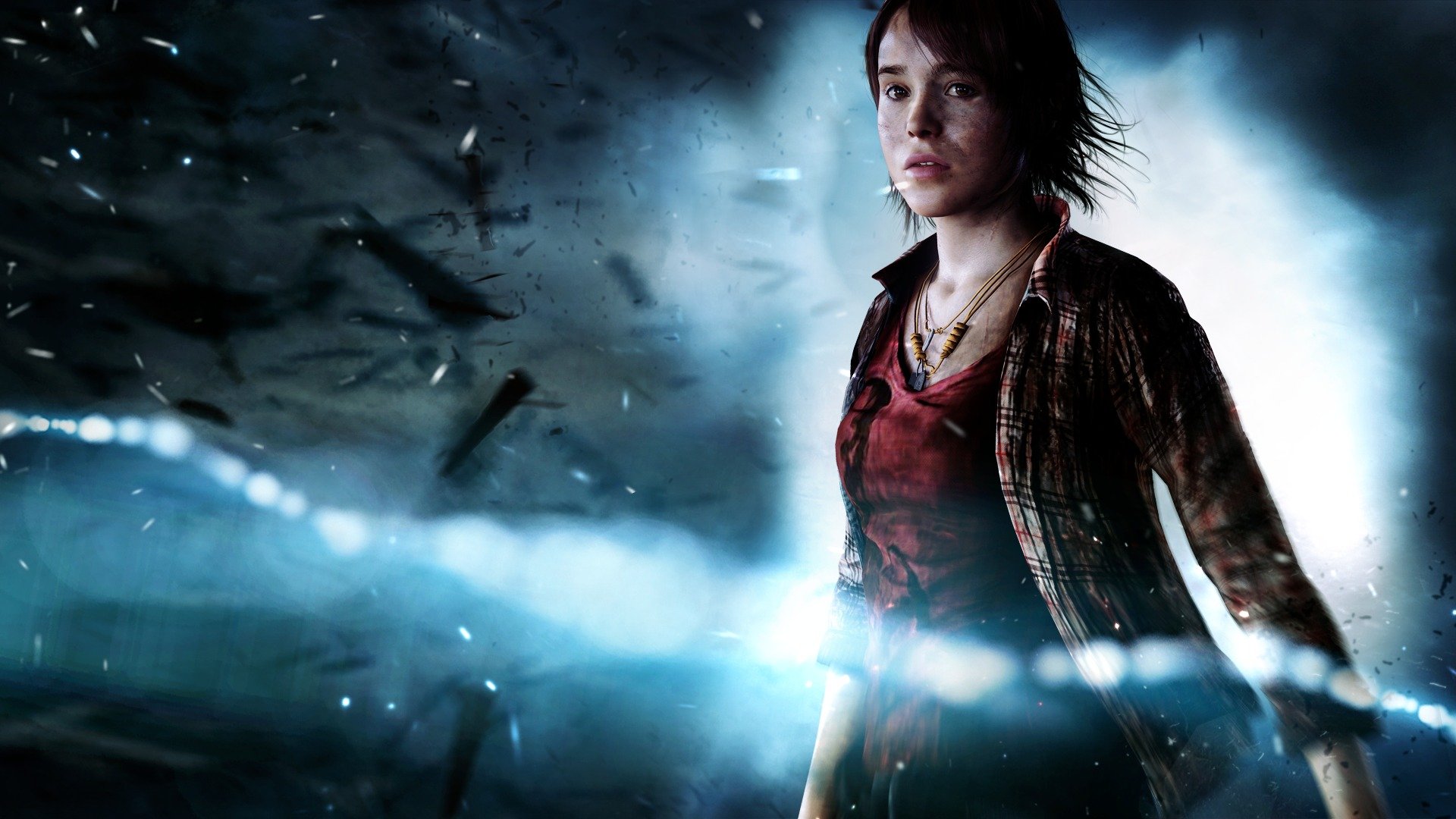 beyond: two souls ragazza jodie holmes ellen page relitto sguardo cicatrici connessione aiden essenza ps3 sony computer entertainment quantic dream