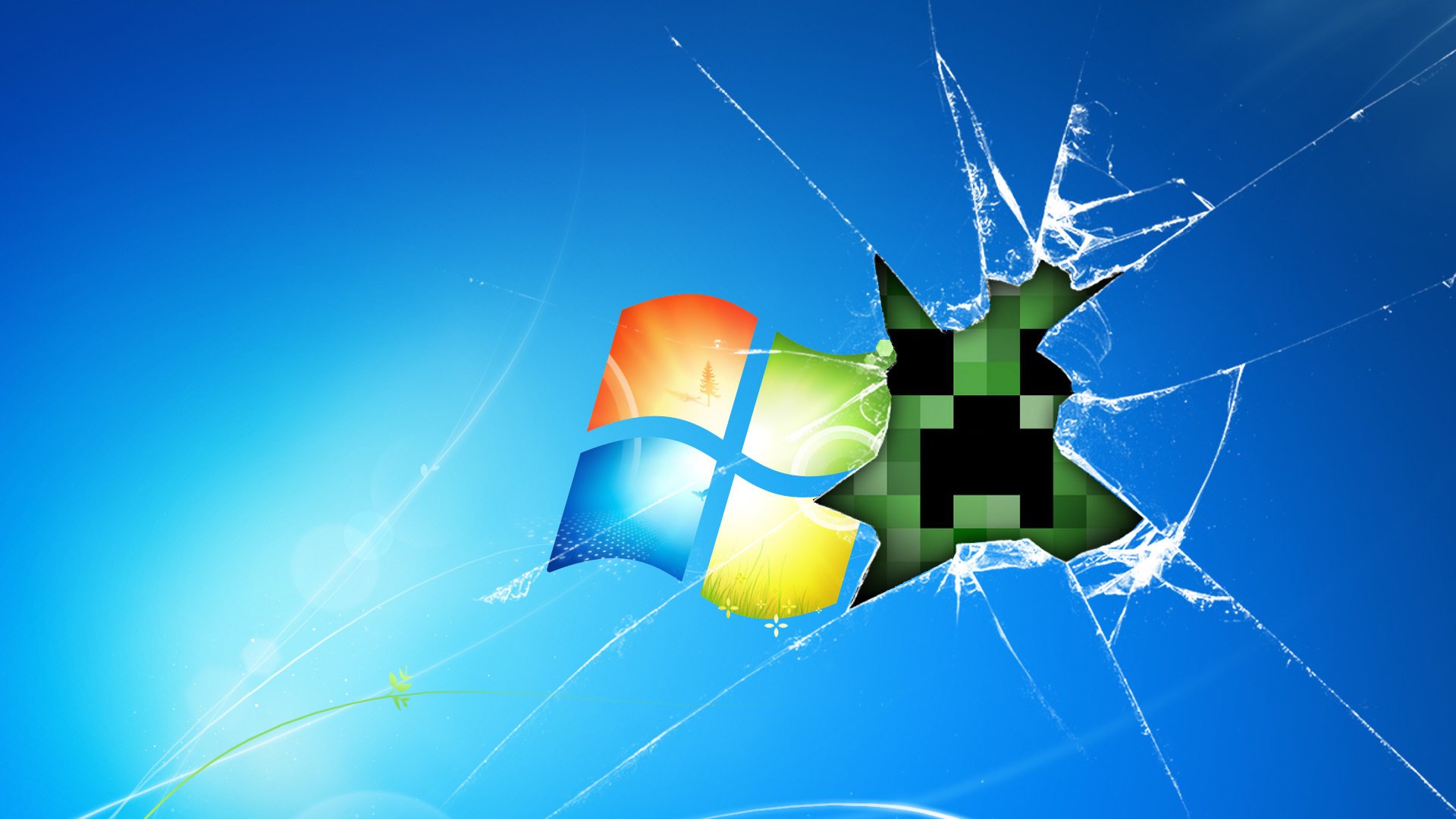 windows minecraft spiel glas desktop