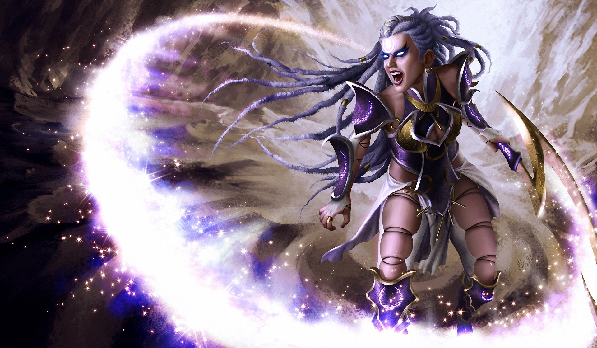 art diana lol league of legends girl magic cry weapon