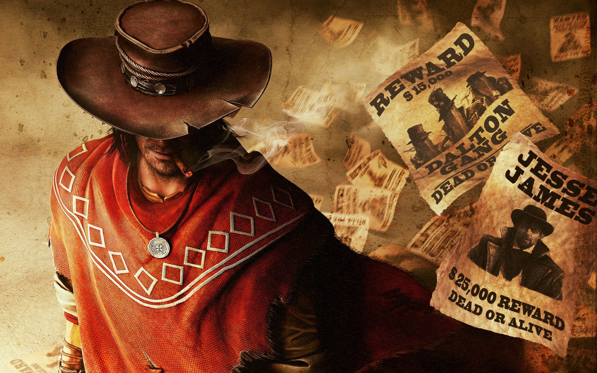 call of juarez: the gunslinger cowboy cigar hat medallion bandits robber