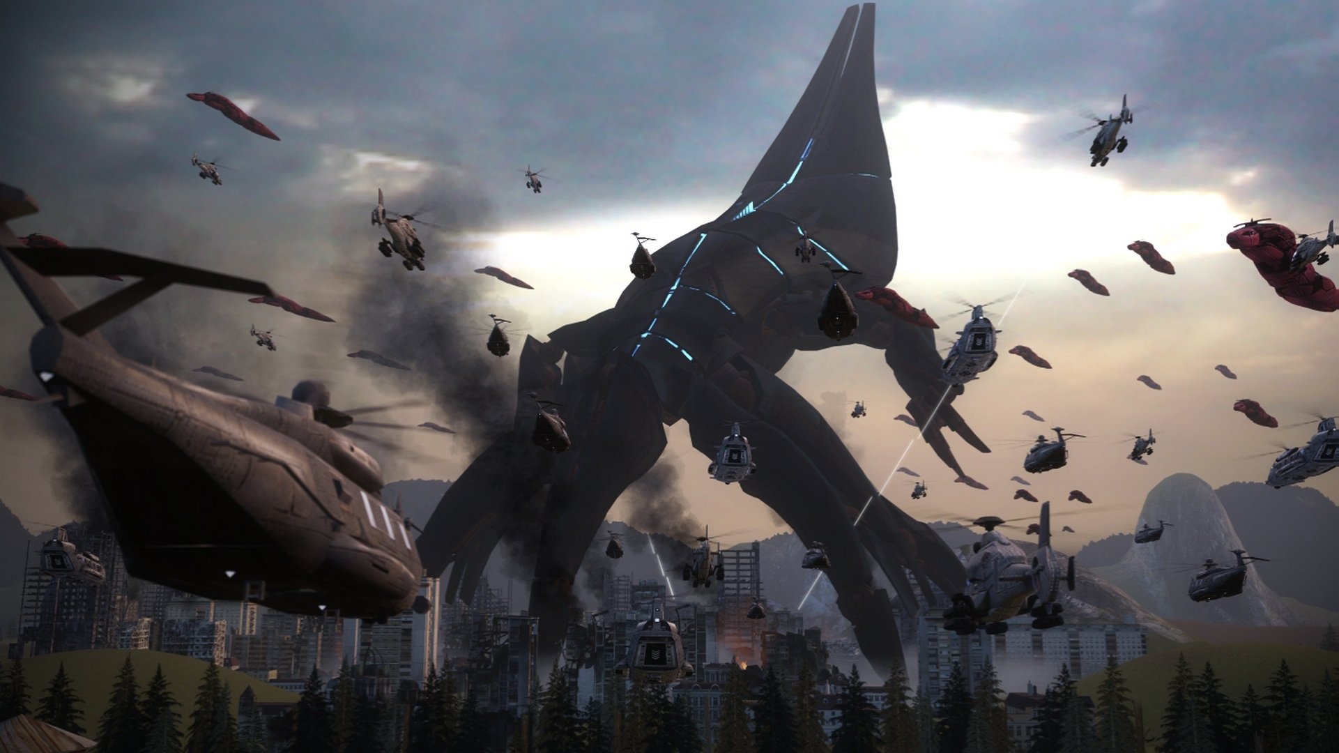 mass effect reaper reapers fan art helicopter war