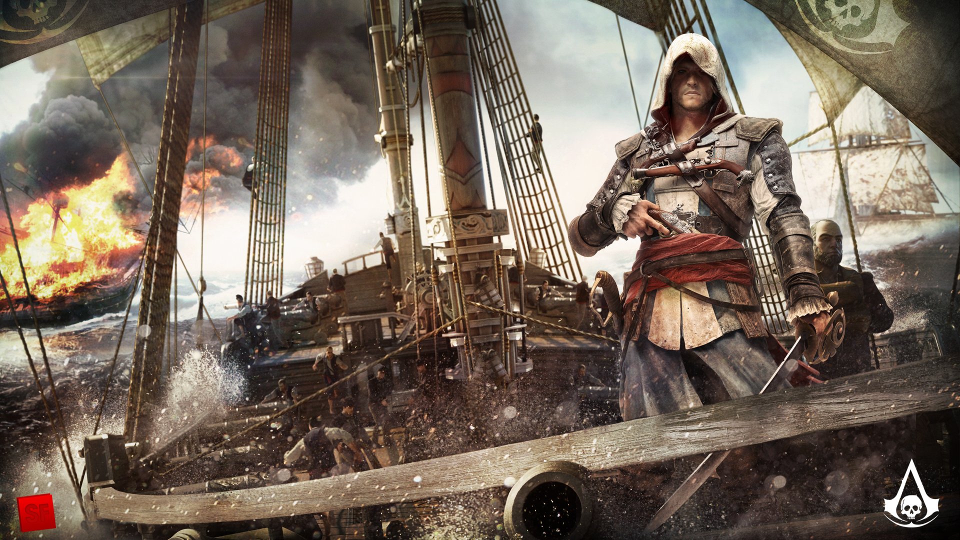 assassin s creed 4-black flag statek pirat assassin ocean