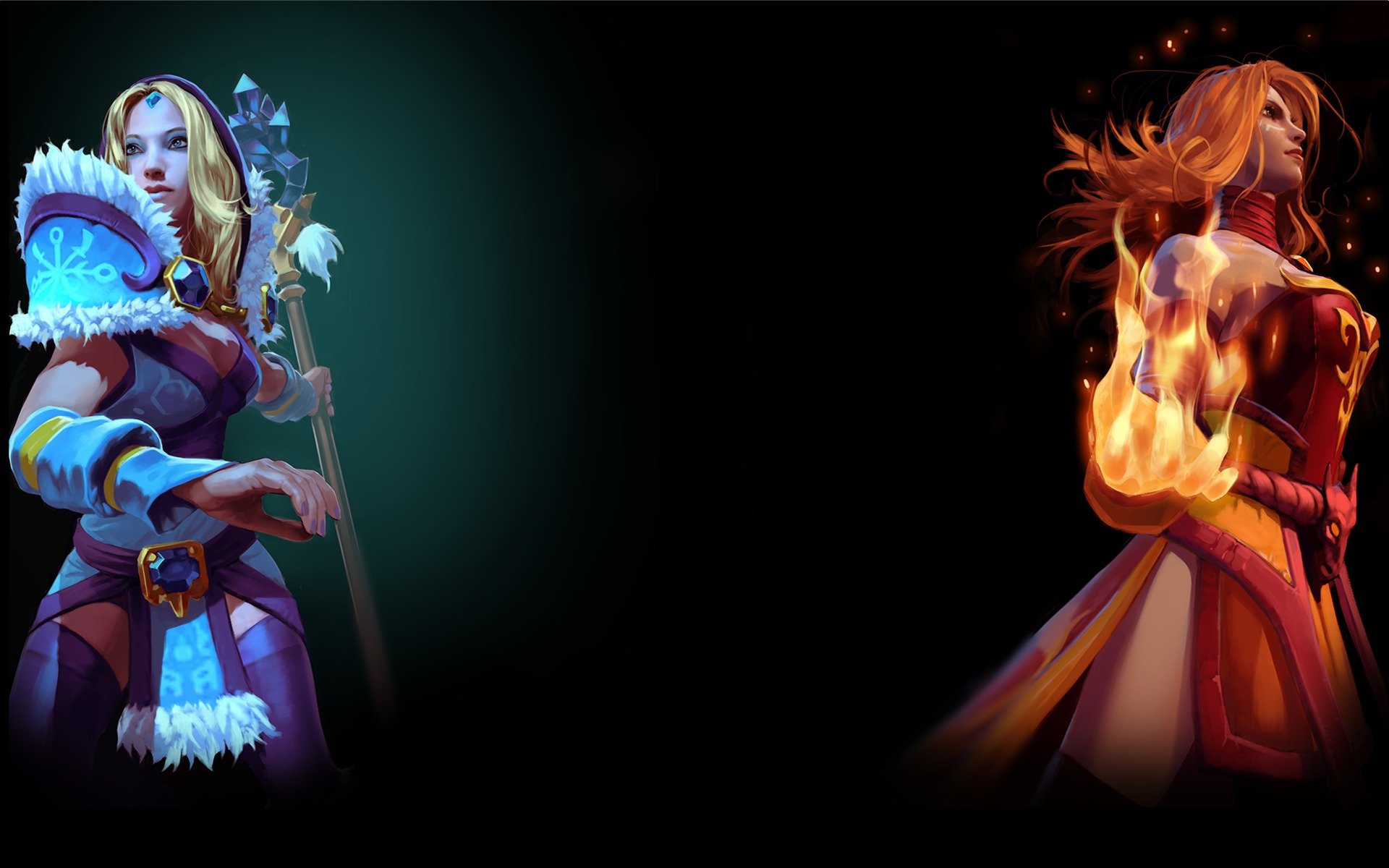 crystal maiden lina dota 2 vapor perfil de fondo